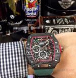 Swiss Quality Richard Mille RM50-03 McLaren F1 Carbon Watch Green Leather Strap_th.jpg